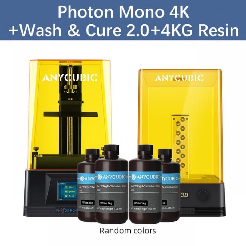 ANYCUBIC Photon Mono 4K LCD UV Resin 3D Printer High-Speed 3D Printing 6.23" 4K Monochrome Screen 132*80*165mm Printing Size