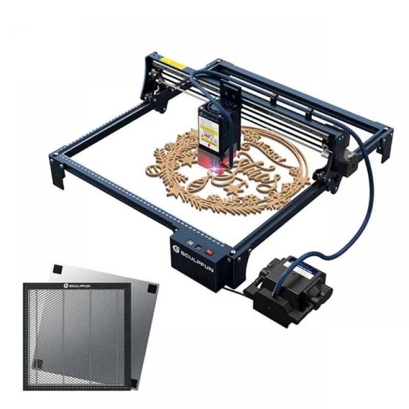 SCULPFUN S30 Pro Max Set Laser Engraver with Automatic Air-assist System 20W Engraving Machine Replaceable Lens Eye Protection