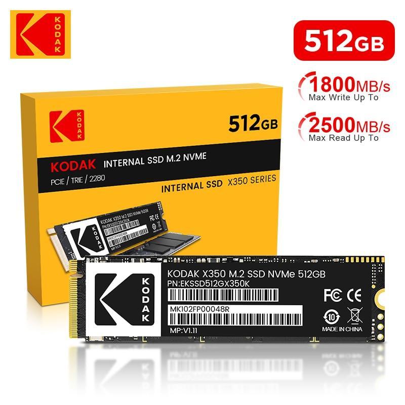 Kodak SSD PCIe NVME Gen3 x4 m.2 ssd hard drive 2500MB/S 512GB Internal Solid State Hard Disk laptops Desktop