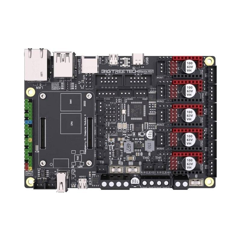 Manta M5P V1.0 32Bit Control Board Support 5 Stepper Driver TMC2209 TMC5160 Running for Klipper System 3D Printer Accs