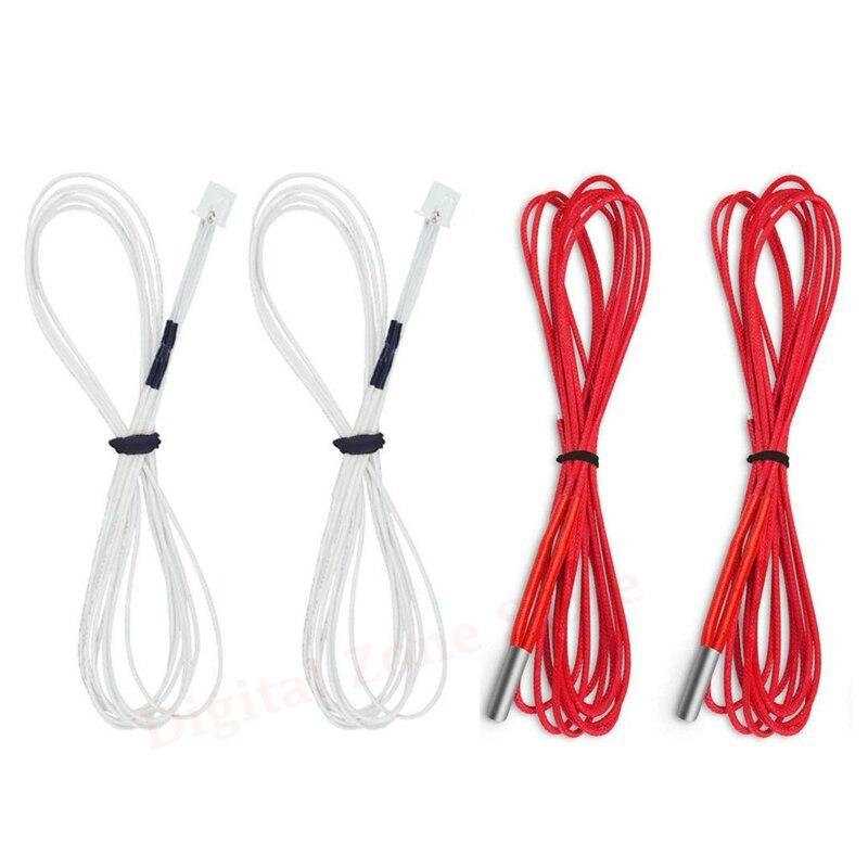 24V 40W Heater Cartridge 620 Ceramic Hotend and NTC 3950 Thermistors/Temp Sensor for Creality Ender 3 CR-10 3D Printer Heatbed