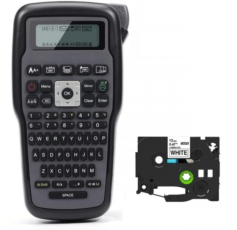 E1000 PRO Tube/Sticker/Fabric Label Printer Type-C Port Support 3.5-12mm Label Tape Compatible for Brother tze231 hse231 fa231