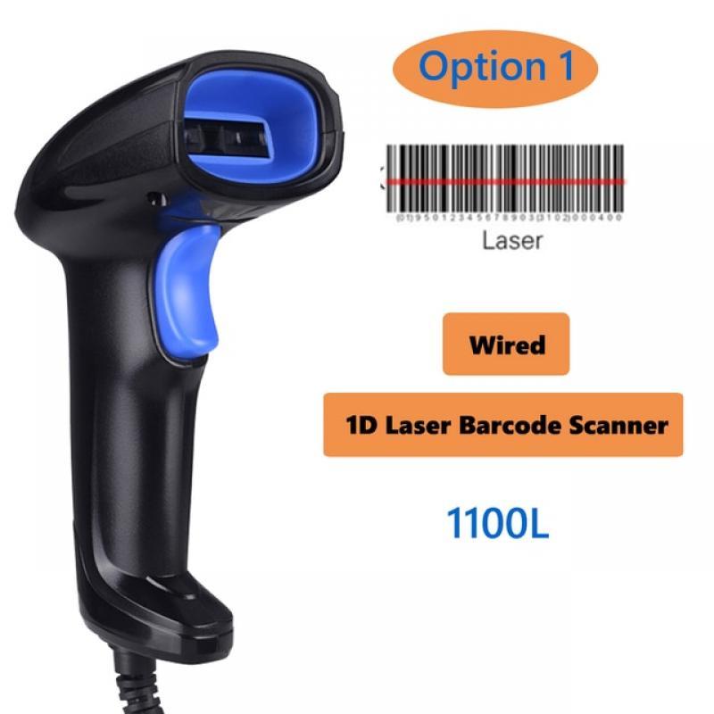 Top Selling Handheld Wirelress 2.4G Barcode Scanner Free Shipping Wired USB 1D/2D QR Bar Code Reader PDF417 for IOS Android IPAD