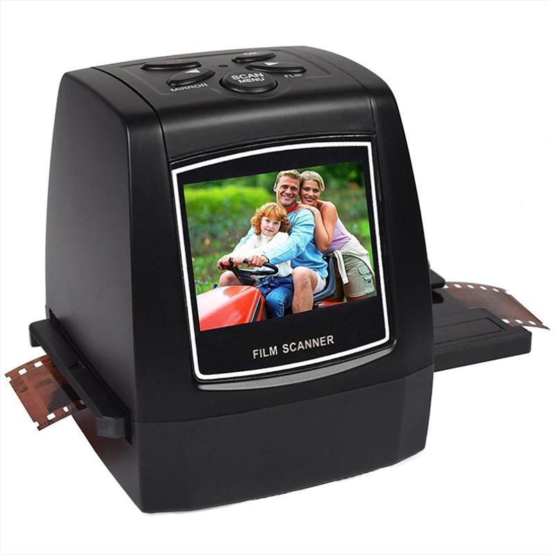 Protable Negative Film Scanner 35/135mm Slide Film Converter Photo Digital Image Viewer with 2.4" LCD Build-in Editing Software