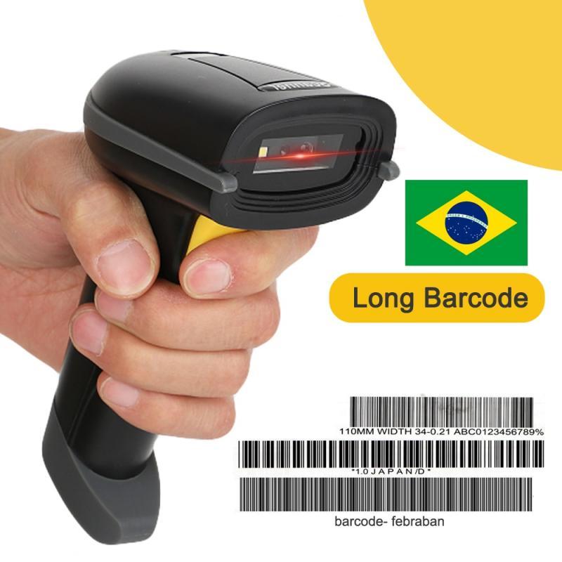 Super Fast A51 Wireless Laser Barcode Scanner A56 Bluetooth 1D Bar Code Reader for Brazil Bank Febraban Supermarket Long Code