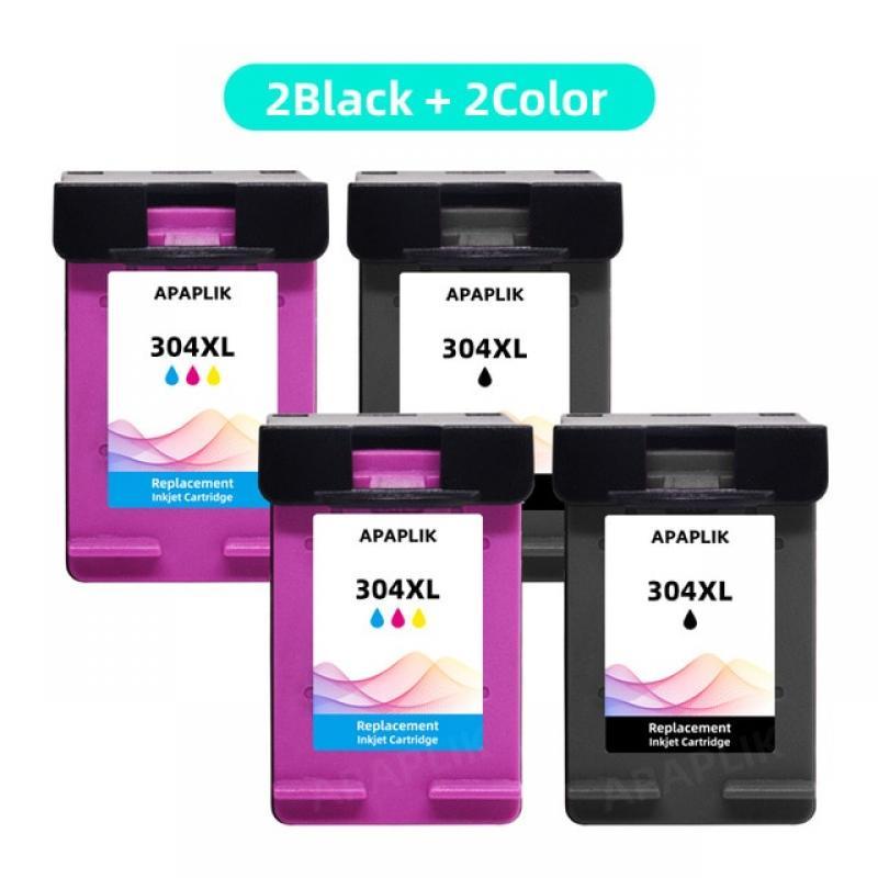 APAPLIK 304XL 4Pack Remanufactured Ink Cartridges 304 XL For HP Deskjet 2620 3700 3720 3752 5000 5010 5030 Envy 2620 2630 2632