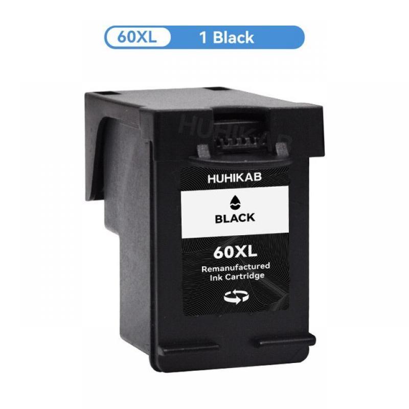 HUHIKAB 60XL Ink Cartridge Compatible for HP 60 XL Photosmart C4780 C4783 C4795 C4799 D110a F2400 Deskjet D1660 D1663 D2530