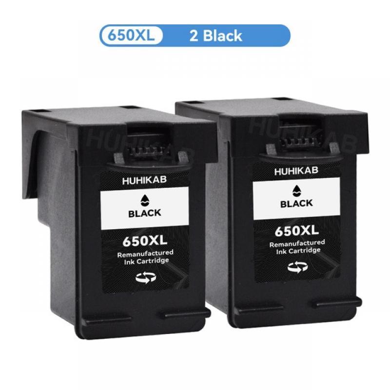 HUHIKAB Remanufactured Ink Cartridge 650XL Compatible for HP650 for HP650 XL Deskjet 1015 1515 2515 2545 2645 3515 4645 Printer