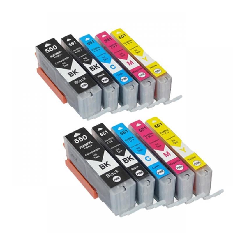 20PCS PGI550 XL Compatible Canon CLI 551 PGI 550 Ink Cartridge for Pixma iP7250 iX6850 MG5550 MG5650 MG6450 MG6650 MX725 MX925