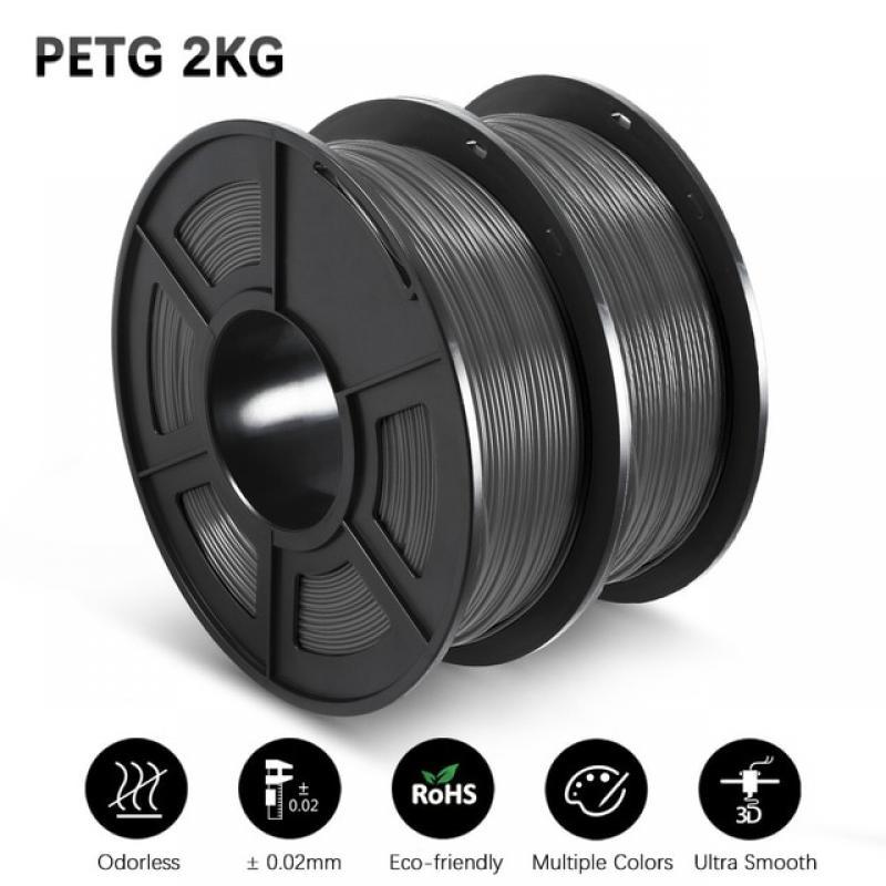 SUNLU PETG 1.75MM 2 Rolls 1KG/Roll  Good Gloss  And High transparency 3D Printing Filament Suitable For All FDM 3D Printers