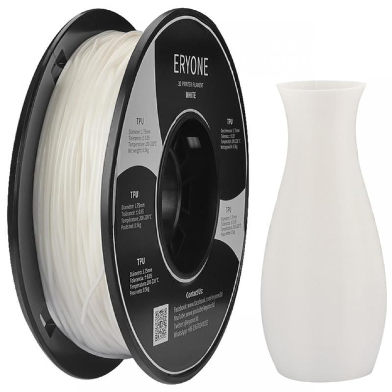 Eryone Promotion Flexible TPU Filament New Arrival 1 Spool 0.5kg 1.75mm Softness TPU Filament for 3D Printer Free Fast Shipping