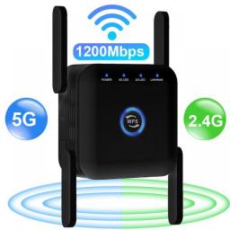 5G WiFi Repeater Wifi Amplifier Router Signal Wifi Range Extender 1200Mbps Wireless Repeater Booster Long Range Wi Fi Repeater