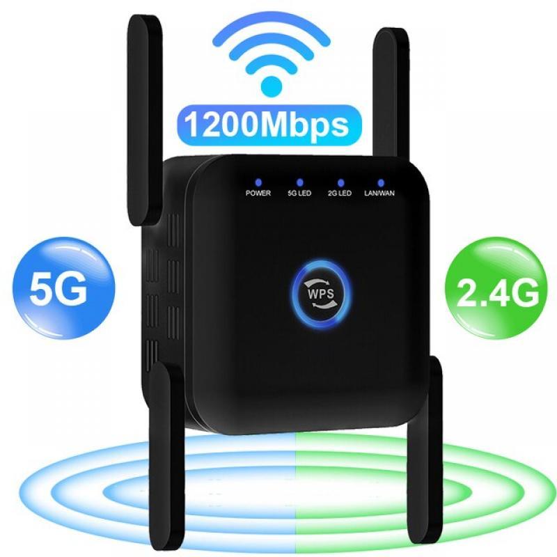 5G WiFi Repeater Wifi Amplifier Router Signal Wifi Range Extender 1200Mbps Wireless Repeater Booster Long Range Wi Fi Repeater