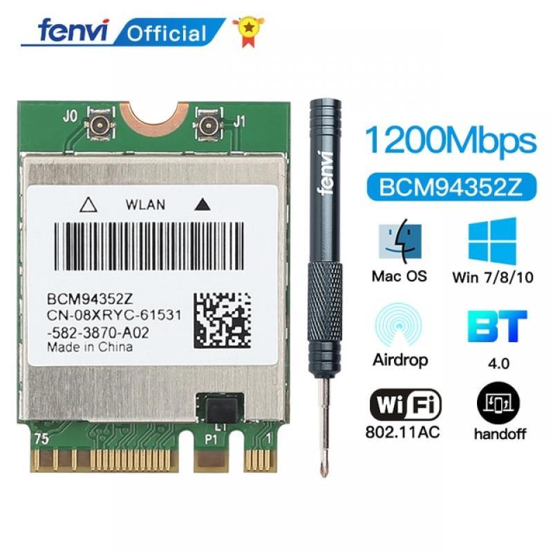 Dual band Wireless Hackintosh BCM94360NG WIFI Card NGFF M.2 1200Mbps Bluetooth4.0 BCM94352Z NGFF 802.11ac Wlan Adapter DW1560