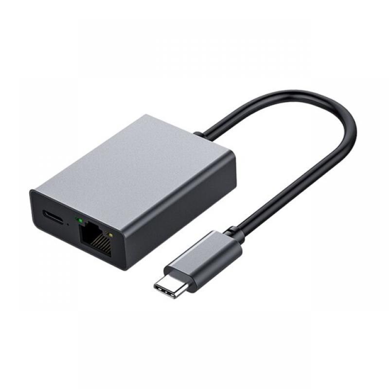 1000Mbps USB Type-C To Rj45 Lan Ethernet Adapter PD60W Fast Charging Network Card Wifi Adapter for IOS PC Macbook Windows Laptop