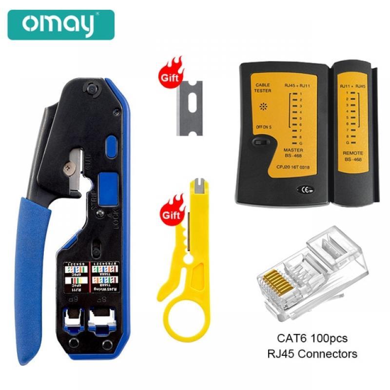 RJ45 RJ11 Crimping Tool Pliers Network Crimper Stripper Cutter Ethernet Clip Tongs CAT6/7 Multi Function