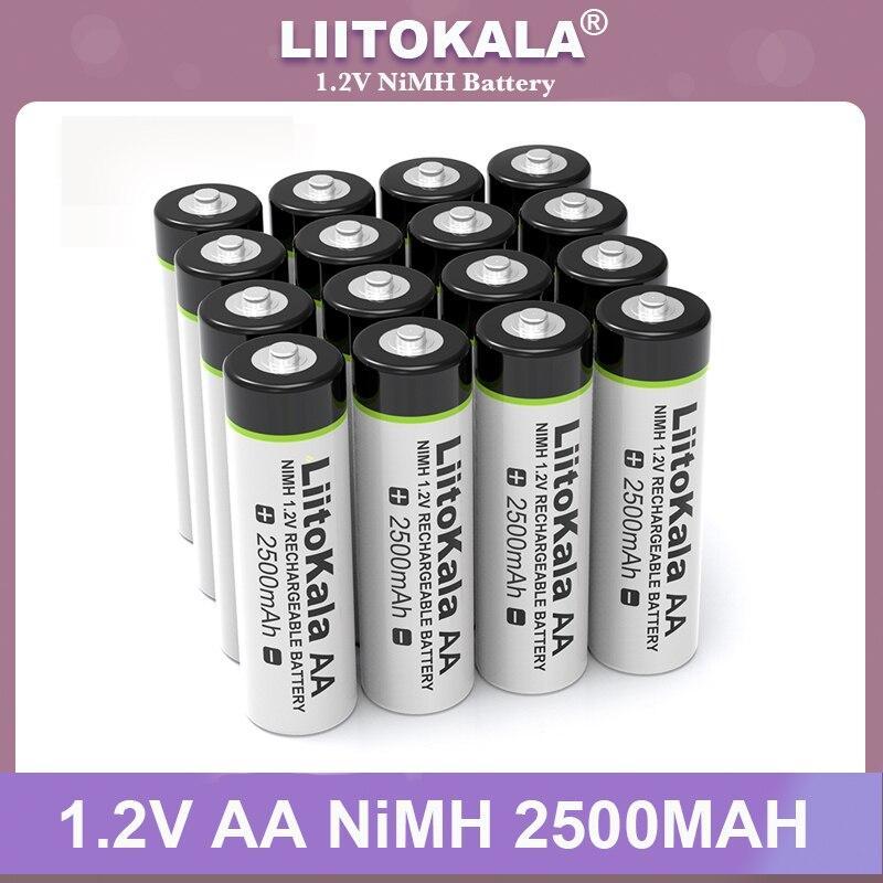 NEW Liitokala 1.2V AA 2500mAh Ni-MH Rechargeable battery aa for Temperature gun remote control mouse toy batteries