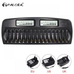 4-16 Slots Fast Smart Charger LCD Display Intelligent AA AAA Battery Charger For 1.2V AA AAA Ni-MH NiCd Rechargeable Battery