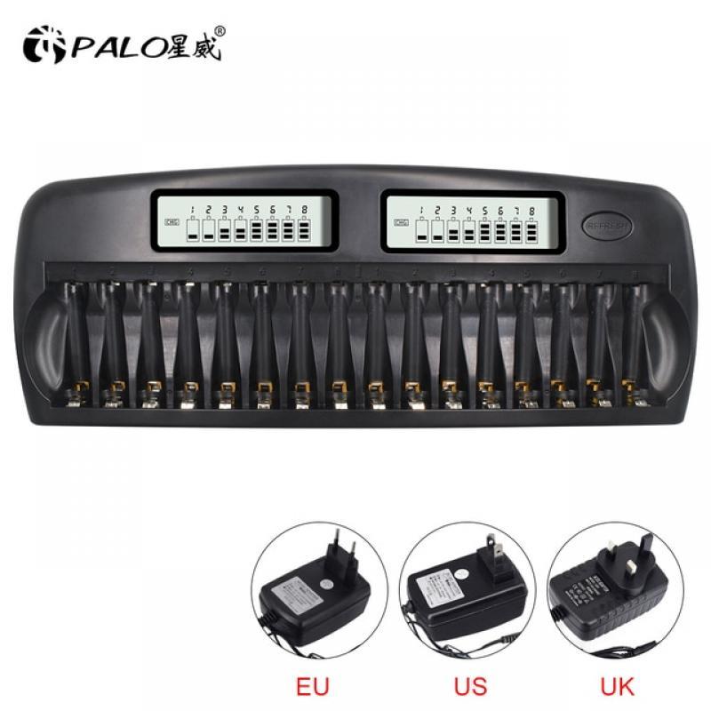 4-16 Slots Fast Smart Charger LCD Display Intelligent AA AAA Battery Charger for 1.2V AA AAA Ni-MH NiCd Rechargeable Battery