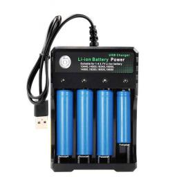 4 Slots AC 110V/220V 18650 Battery Charger For 3.7V Rechargeable Lithium 10440 14500 16340 16650 14650 18350 18500 Batteries