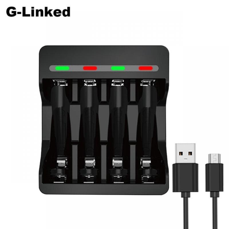 G-Linked 1.5V Battery Charger Li-ion LED Smart Fast Charger for 1.5V AA AAA Lithium Rechargeable Batteries Baterias