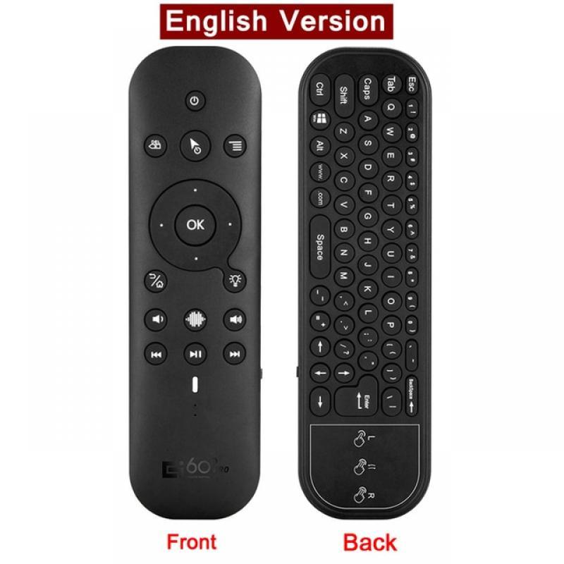 G60S Pro Air Mouse Wireless Voice Remote Control 2.4G Bluetooth Dual Mode IR Learning with Backlit for Computer TV BOX Projector