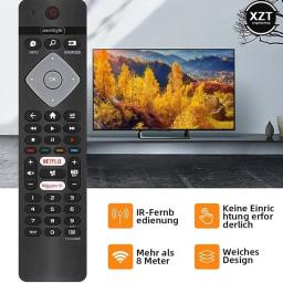 Remote Control Replacement For All Philips Ambilight 4K Smart LED TV BRC0884402/01 75PUS6754/12 65PUS6754/12 65PUS6704 55PUS6754