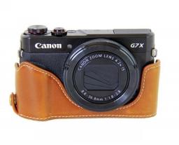 New Leather Camera Video Case For Canon Powershot G7XII  G7X Mark 2 G7X II G7X2 Pu Leather Camera Half Case Set Bottom Cover