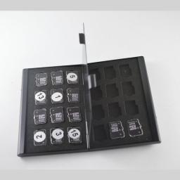 Modern Style Silver Black Red Aluminum Memory Card Storage Case Box Holders For Micro Memory SD Card 24TF
