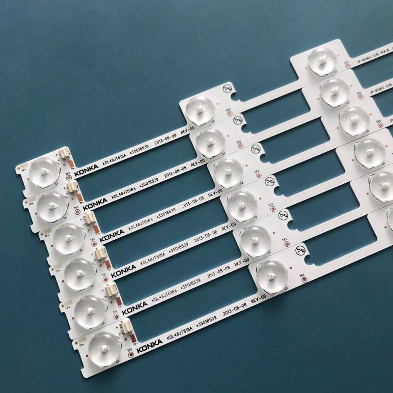 80pcs aluminum new LED backlight bar strip for KDL48SS618U KDL48JT618A 35018539 35018540 6 LED (6V) 442mm new