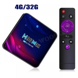Woopker H96 Max TV Box V11 Rockchip RK3318 Android 11 Dual WiFi 2.4G/5G BT 4.0 4K HDR 10.0 Smart Digital Television Set Tops