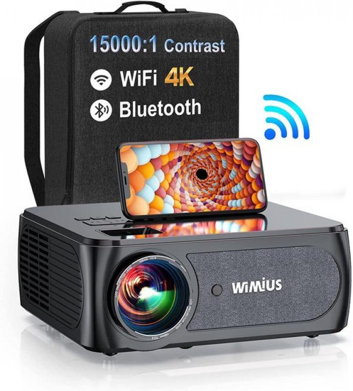 K8 4K Projectors 5G WiFi Bluetooth Full HD Projector Native 1080p 15000 Contrast 4P/4D Keystone Outdoor Video Projector