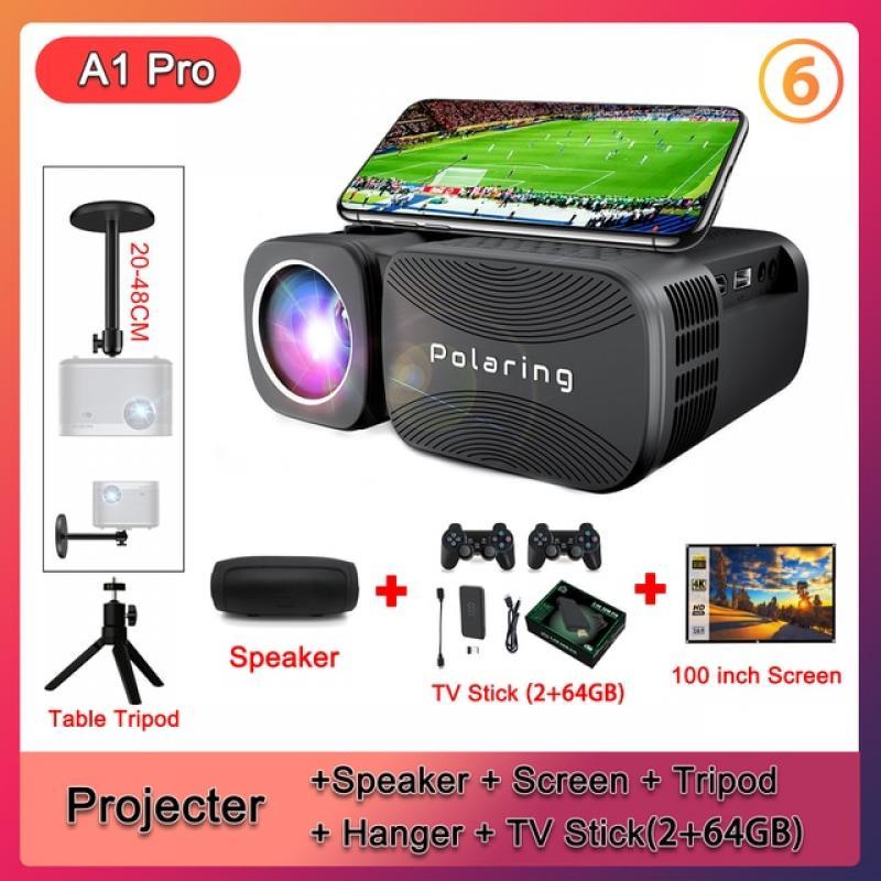 Polaring A1 Pro Projector 1080P Digital Projectors Video Projetor 5G Wifi 10000 Lumens 250Ansi Cinema Home Camping Proyector