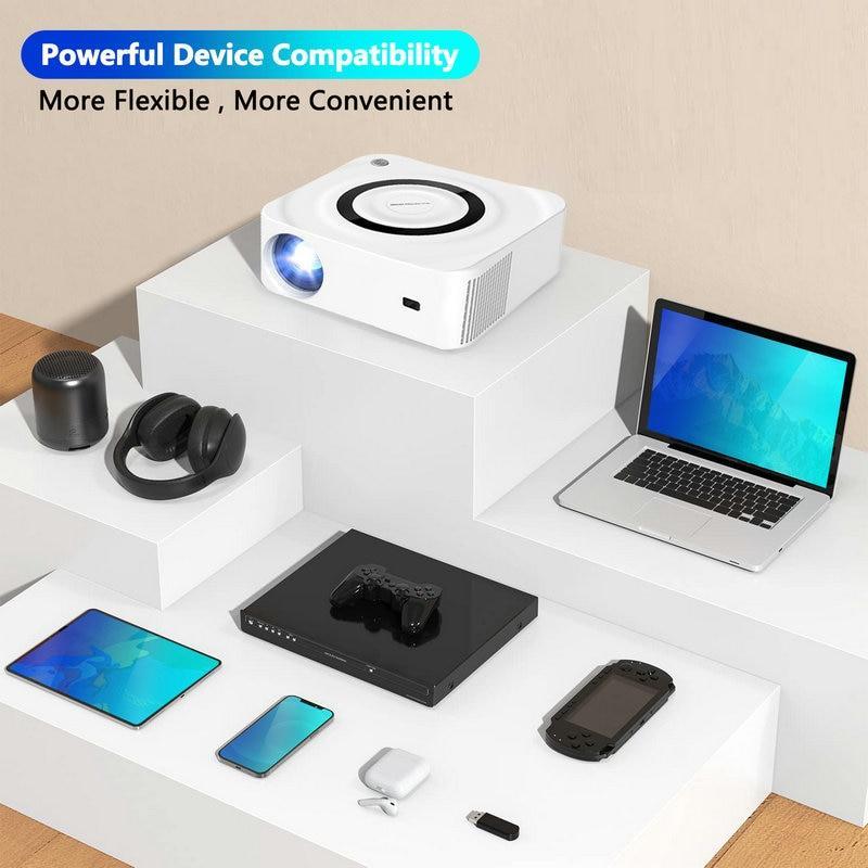Vivicine Y9 Android 11 Portable 5G WIFI Home Theater Video Projector,1080p Full HD Game Movie Proyector Beamer