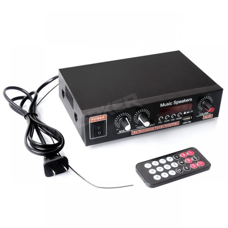 Woopker Audio Amplifier 45Wx2 Channel 2.0 Digital for Home Car Powerful Bluetooth Hifi Stereo Subwoof AMP Support USB TF FM AUX