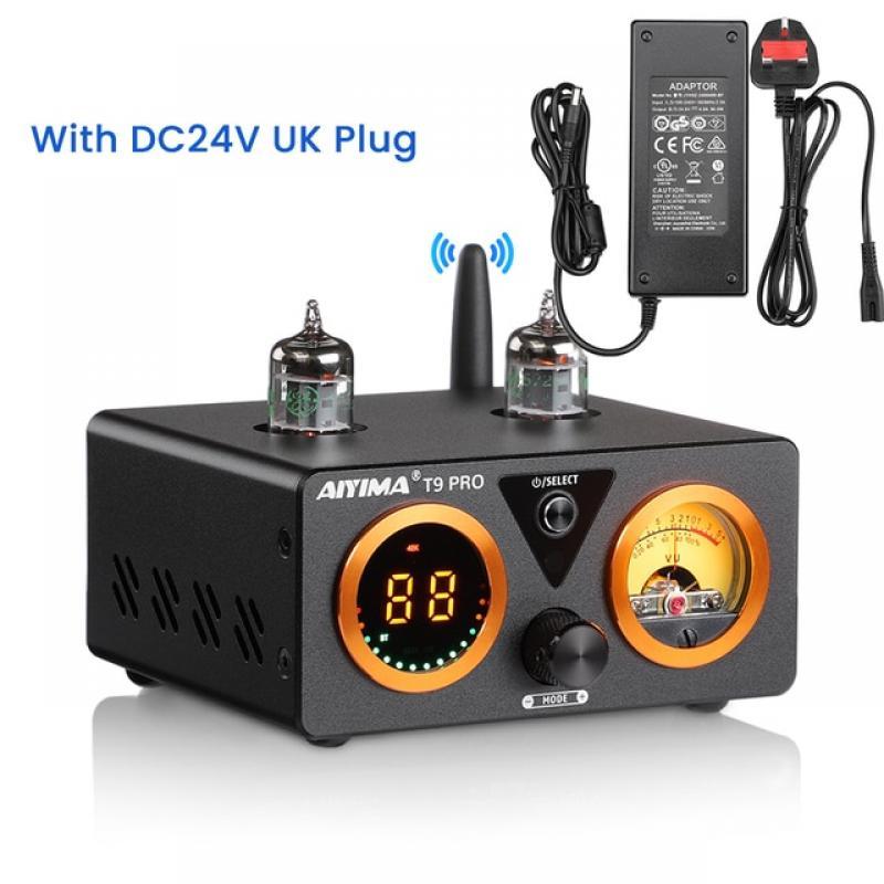 AIYIMA T9 PRO APTX HD Bluetooth Amplifier Audio 100Wx2 HiFi Stereo Power Amplificador USB DAC COAX OPT VU Meter Tube Amplifier