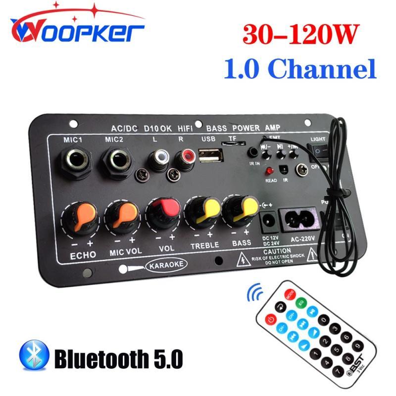 Woopker Amplifier Board Bluetooth AUX TF Card USB 30-120W for 4 Ohm 40W Speaker 110V 220V 12V 24V Audio Amp Module for Subwoofer