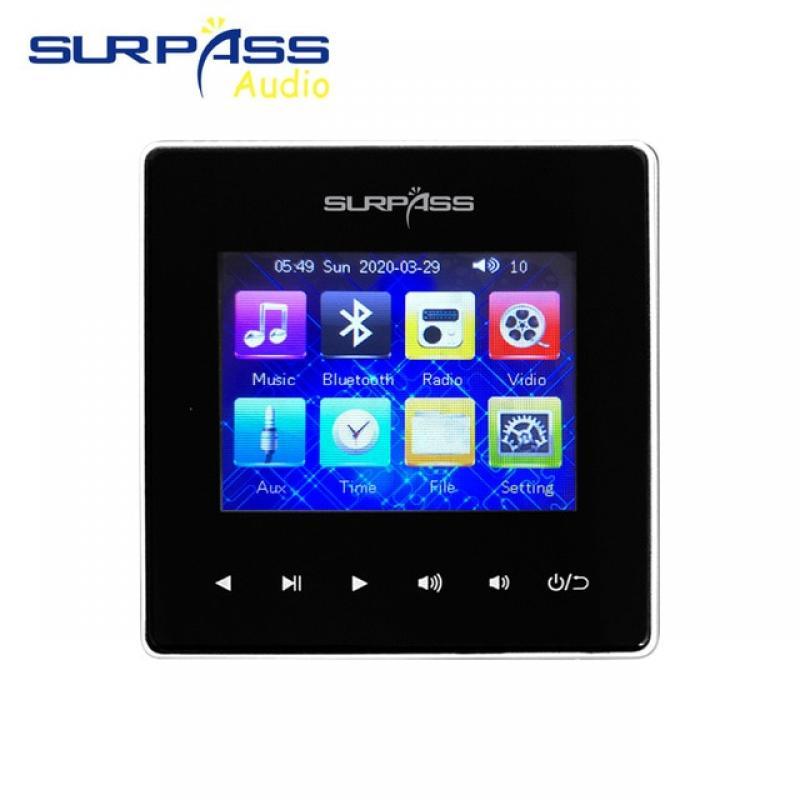 Indoor Background Music System Home Hotel Architecture Villa Amplifier Panel Bluetooth Connection Wall Amplifier With Touch Key
