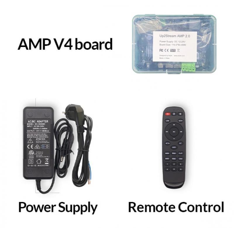 Up2Stream Amp V4 Wireless Audio Amplifier Board 50W*2 Sound Amplifier Multiroom Wireless Streaming Stereo DAC Decod Audio Receiv