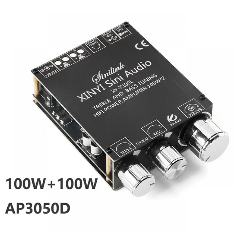 XY-T100H 100w+100w TPA3116D2 Bluetooth 5.0 Power Audio Amplifier Board Home Theater Amplifiers Stereo Treble And Bass Adjustment