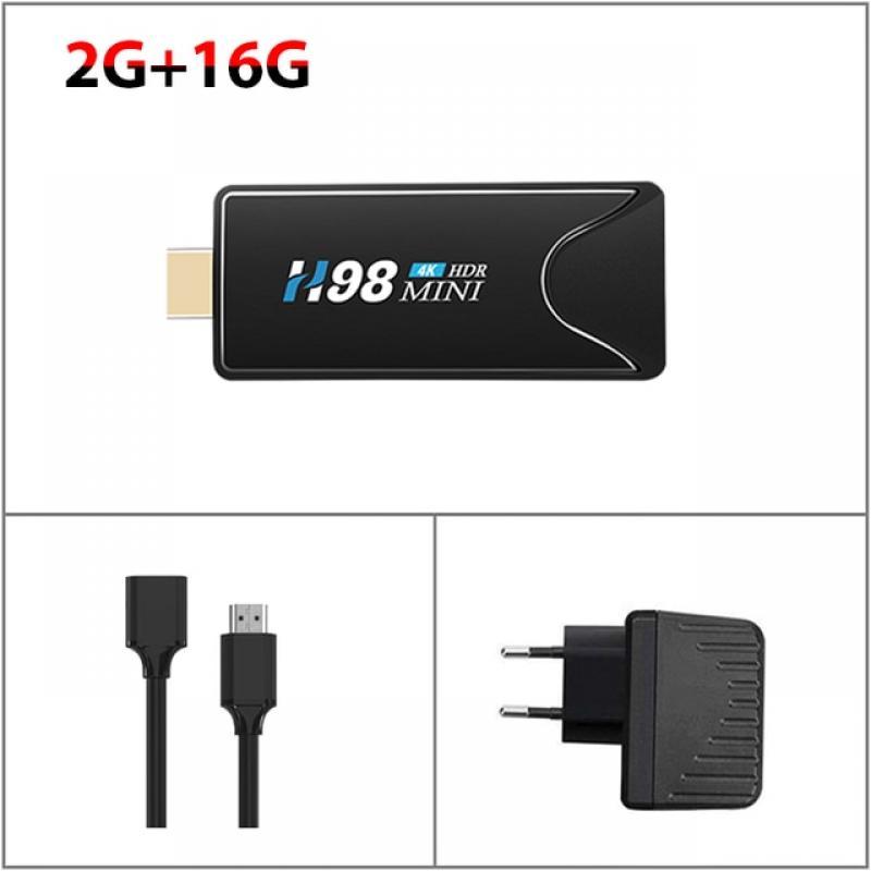 H98 mini Smart Tv stick Android TV Box 10 2G/16G 4G/32G 3D Video 4K 2.4G 5G Wifi BT Quad-Core TV Box Set top box TV receiver
