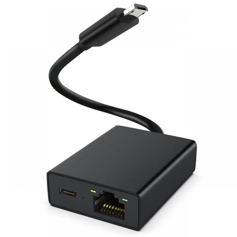 Onelesy 100Mbps External Adapter for Fire TV Stick HD 4K Micro USB Port Networ Card External RJ45 For Router Plug & Play Adapter