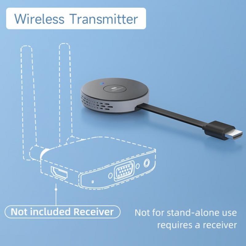 Hagibis Wireless HDMI-compatible Video Transmitter 8 to 1 Extender for Laptop Projector Game consoles Dongle-Only Transmitter