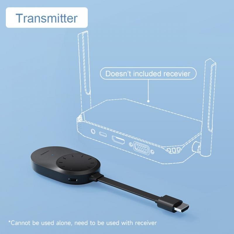 Hagibis Wireless HDMI-compatible Transmitter and Receiver Extender Kit Wireless Display Dongle for TV Camera Streaming Projector