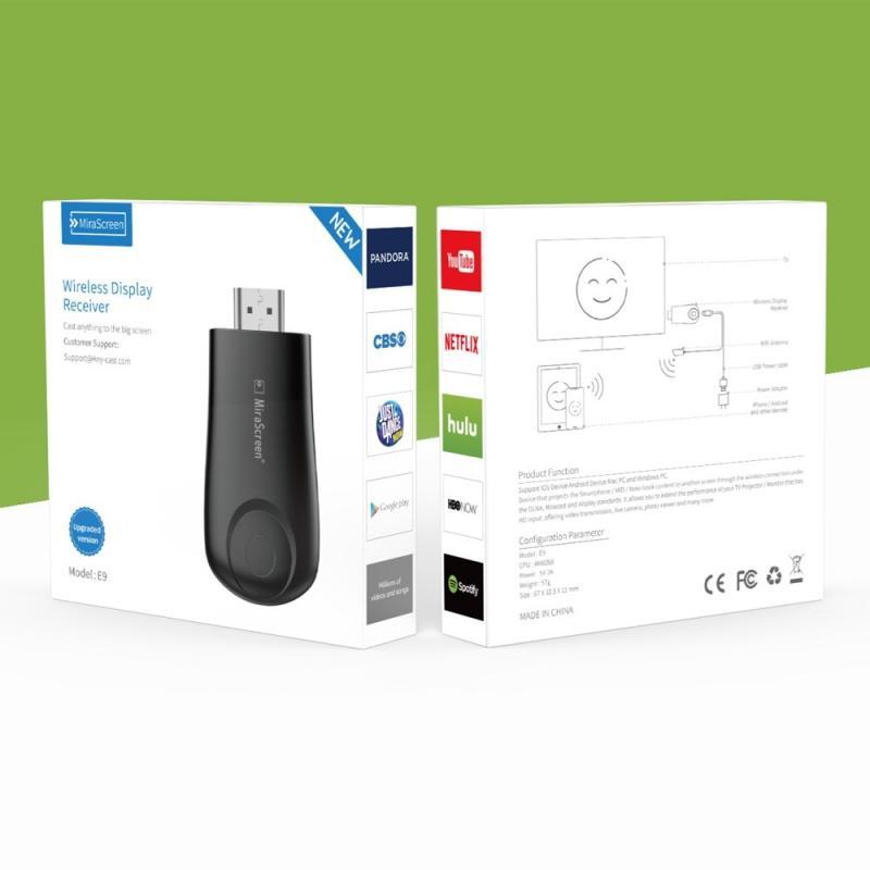 E9 HD TV Stick Smart TV HD Dongle 2.4G Wireless Wifi Receiver DLNA Airplay TV Stick Miracast Display Receiver with IOS Android