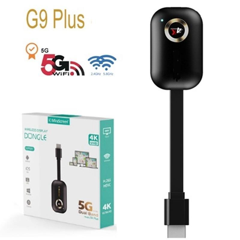 Chromecast G9 Plus 2.4G/5G 4K Miracast Wifi for DLNA AirPlay HD TV Stick Wifi Display Dongle Receiver for IOS Android windows