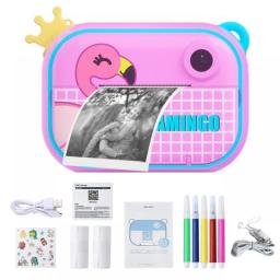 Kids Instant Print Camera 1080P Children Digital Video Cameras Educational Toys Christmas Girls Child Gift For Polaroid Camera