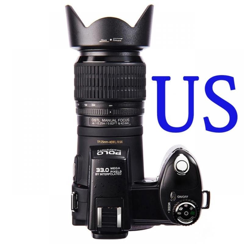 DSLR Camera HD Digital Camera POLO D7100 33Million Pixel Auto Camera Semi Professional Camera 24X Optical Zoom Three Lens Video