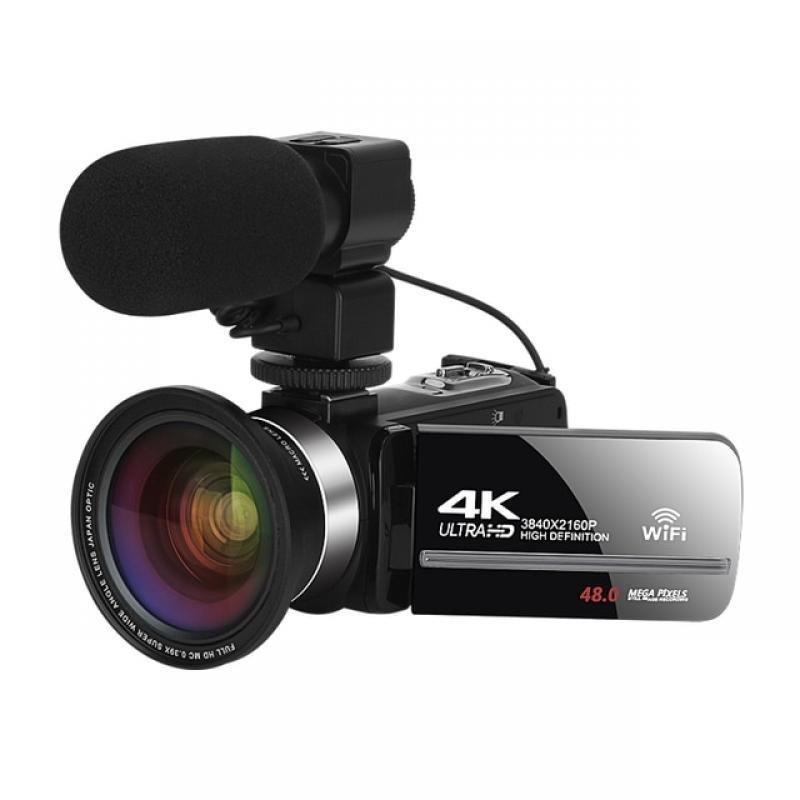 4K Professional Camcorder WIFI Digital Video Camera For Youtube Streaming Vlog Recorder 18X Time-Lapse Webcam Stabilizer Videcam