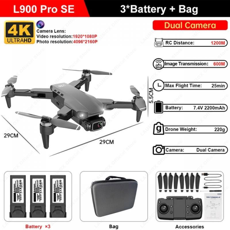 LAUMOX L900 Pro SE GPS Drone 4k Professional with 4K HD Dual Camera 5G WiFi FPV Brushless Motor RC Quadcopter RC Drone VS KF102